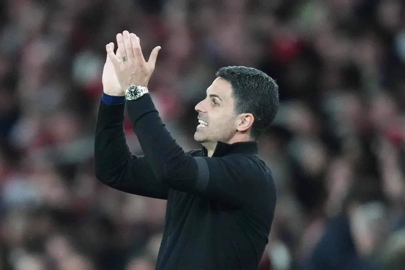 Arsenals Manager Mikel Arteta Celebrates