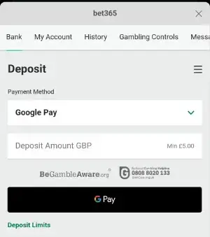bet365 deposit