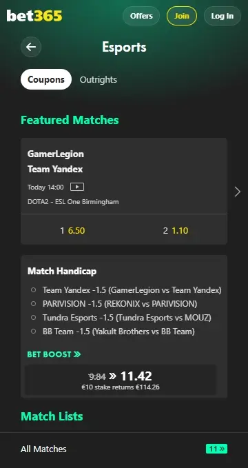 bet365 esports betting