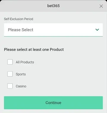 remove self exclusion on bet365
