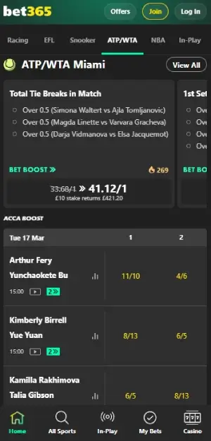 Bet365 Tennis
