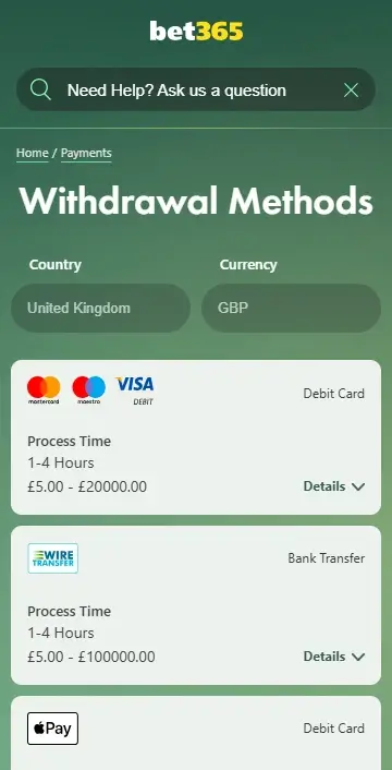 Bet365 Withdrawal