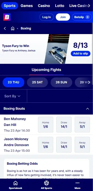 betfred boxing