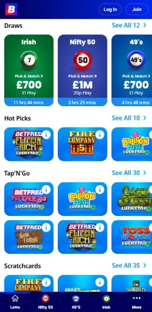 Betfred lotto