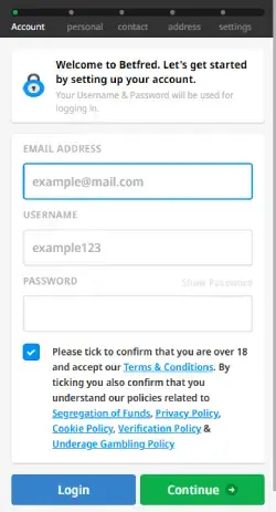 Betferd registration