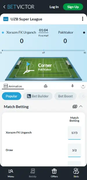 BetVictor Live Sports