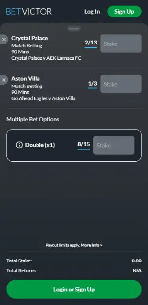BetVictor Place a Bet