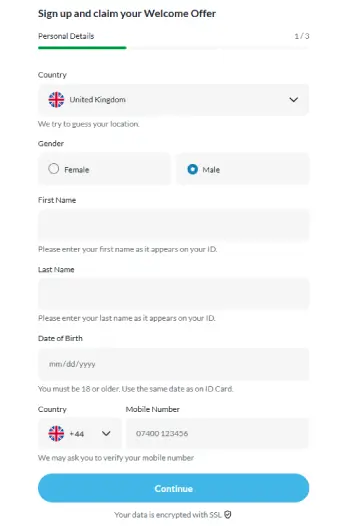BetVictor Registration