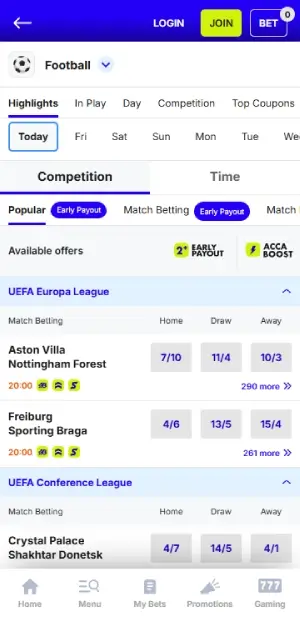 BoyleSports Mobile Version