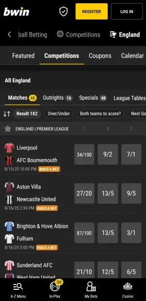 bwin football betting