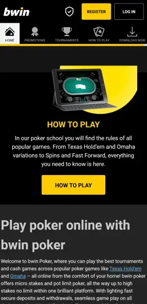Bwin mobile poker