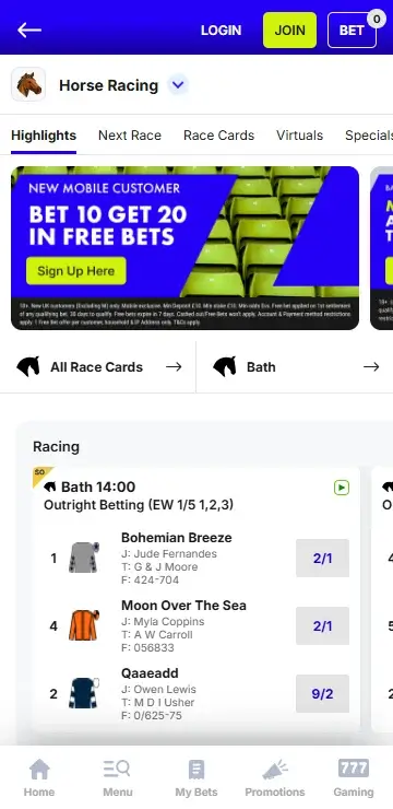 bylesports horse racing betting
