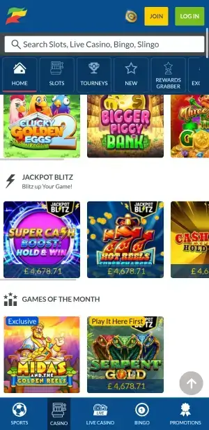 Coral Casino slot games