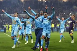 Coventry City Players Celebrate