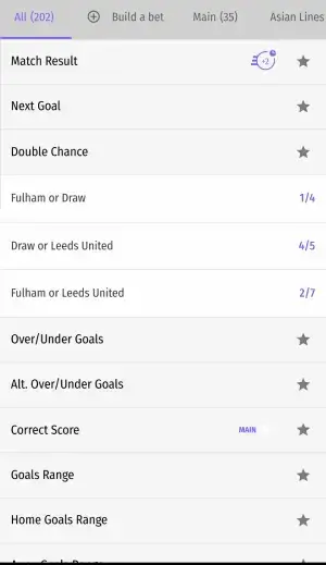 Double Chance Betting Market on UK Football Match