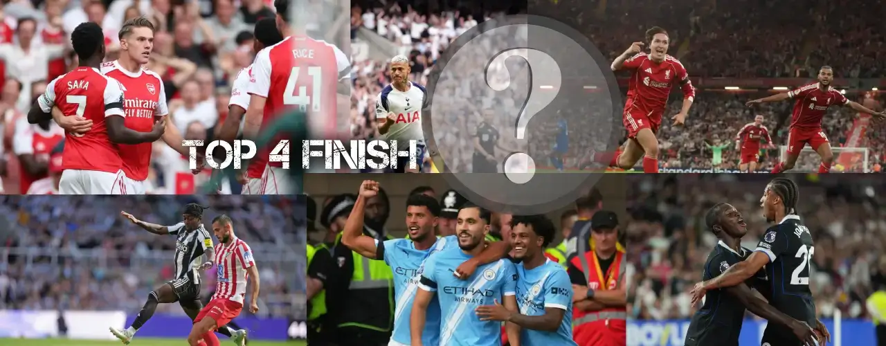 English Premier League Top 4 Finish Odds