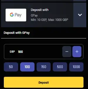 Google pay deposits