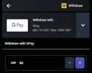 Google Pay withdrawal