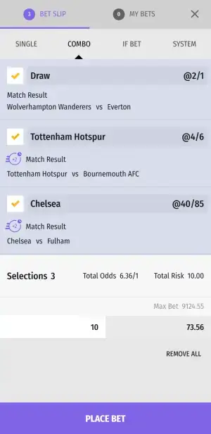 Hollywoodbets place a bet