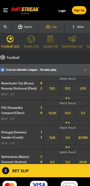 Hotstreak live betting