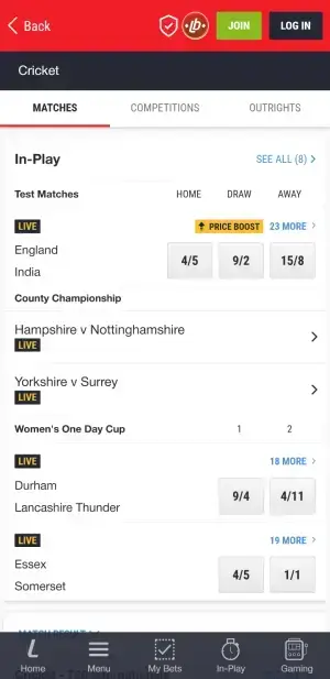 Ladbrokes cricket betting
