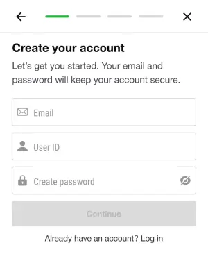 Ladbrokes registration form