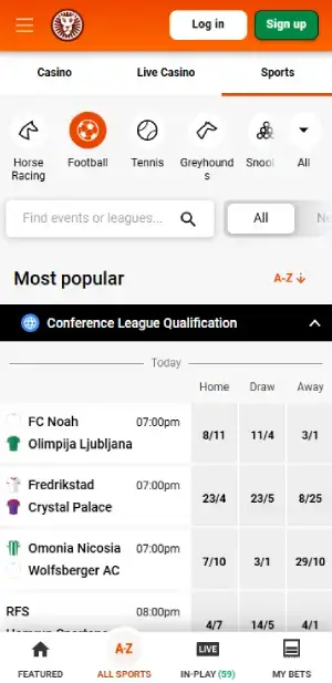 LeoVegas sportsbook