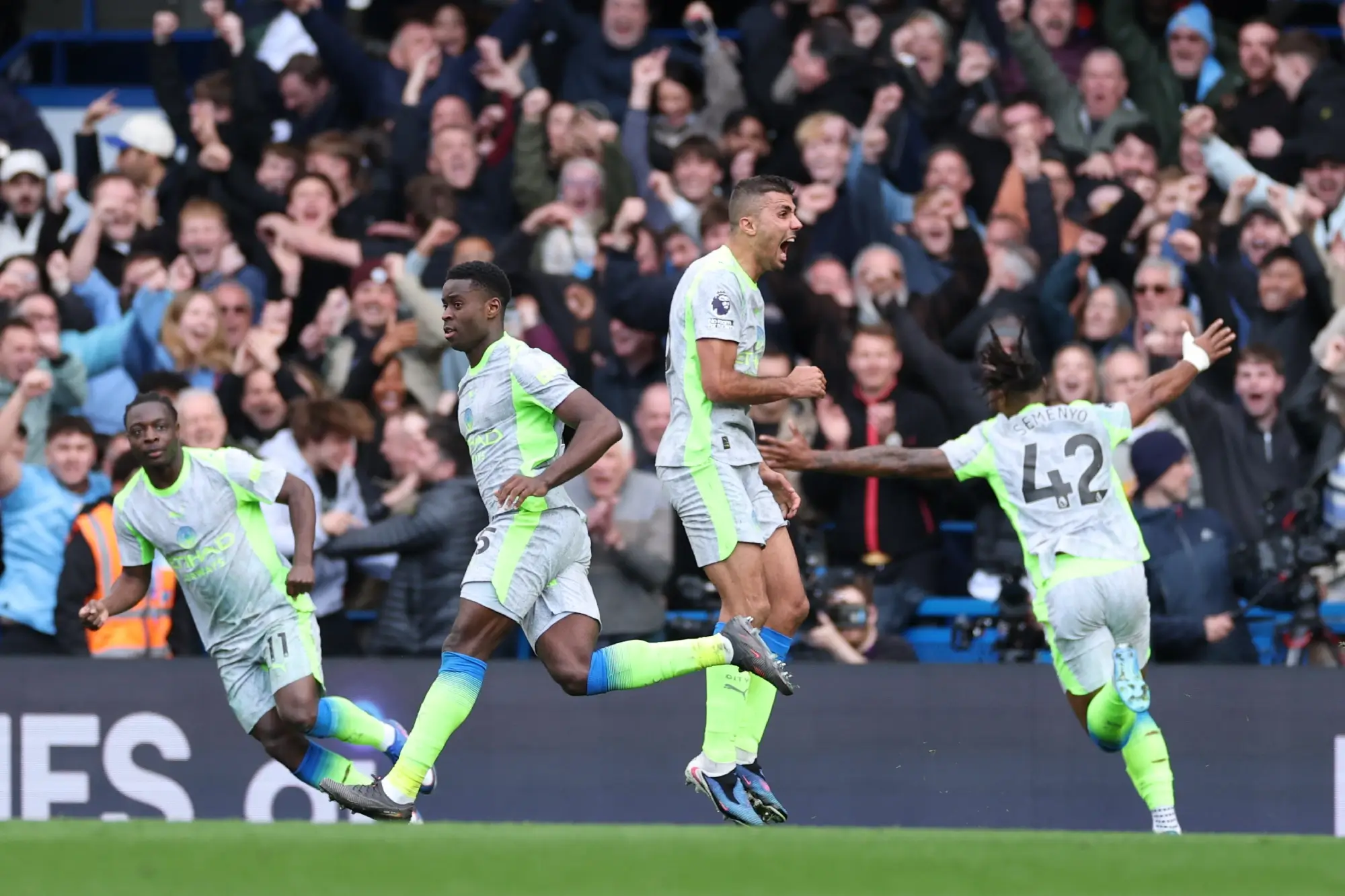 Manchester City Celebrates a Goal