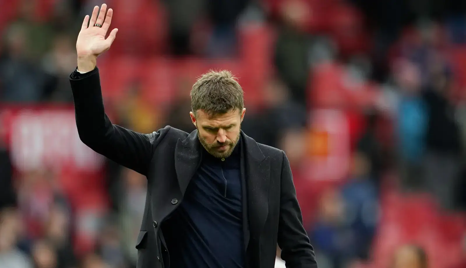 Michael Carrick Waves to Supporters