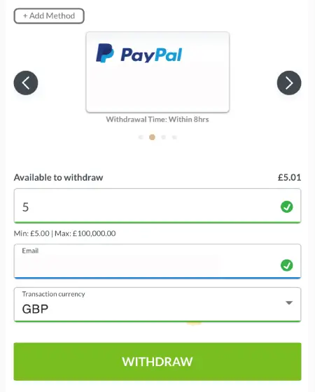 PayPal Withdrawal Steps