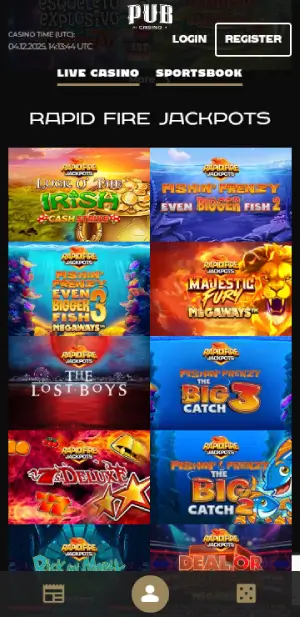 Pub Casino Mobile App