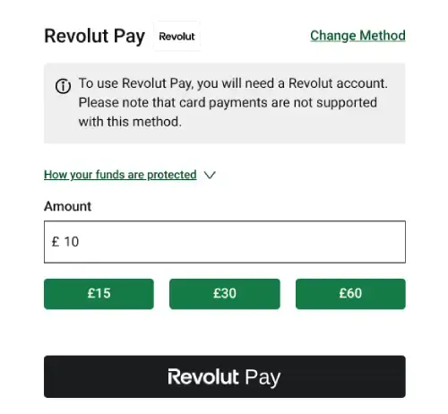 Deposit using Revolut on betting sites