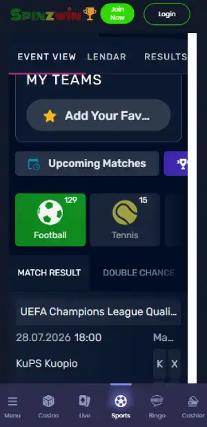 Spinzwin sportsbook
