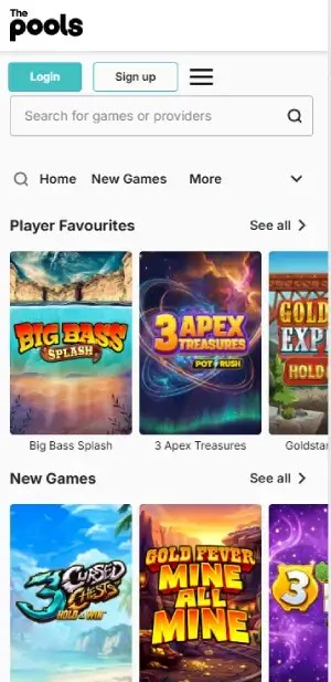 The Pools Casino Games