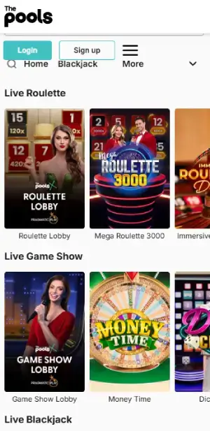 The Pools Live Casino