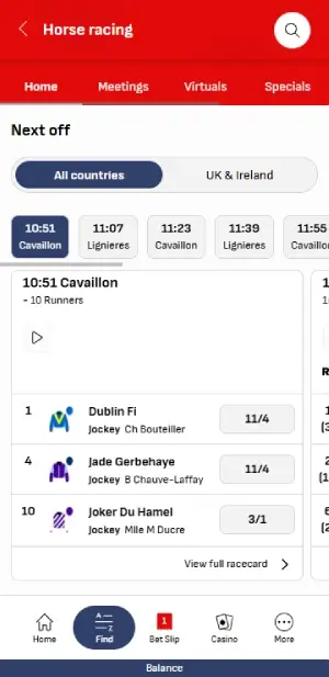 Virgin Bet Mobile Version