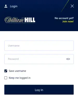 william hill login form