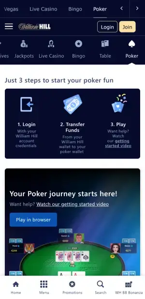 william hill poker